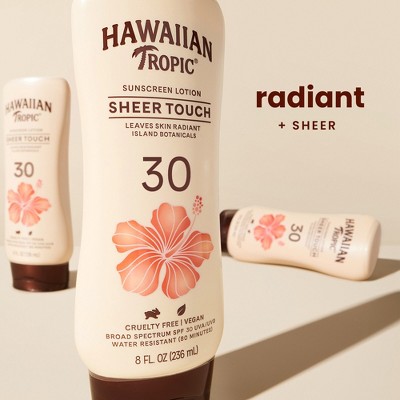 Hawaiian Tropic SPF 30 Water-Resistant Lotion with Aloe, 8 fl oz