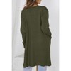 Women's Long Cardigans Cozy Open Front Casual Fall Sweater Coat with Pocket - 2 of 4