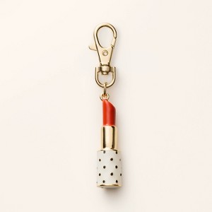 Lipstick Bag Charm Keychain - kate spade new york x Target Cream/Black/Red - 1 of 4