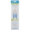 Princeton Select Artiste Brush Set No. 1, Synthetic Bristles, Short Handle Mixed Media Paintbrush, Jewel Blue, 3 Per Set, 3 Sets - 2 of 4