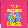 Men's - Disney - Self Rescuing Damsel Graphic Fleece Sweatshirt - 2 of 4