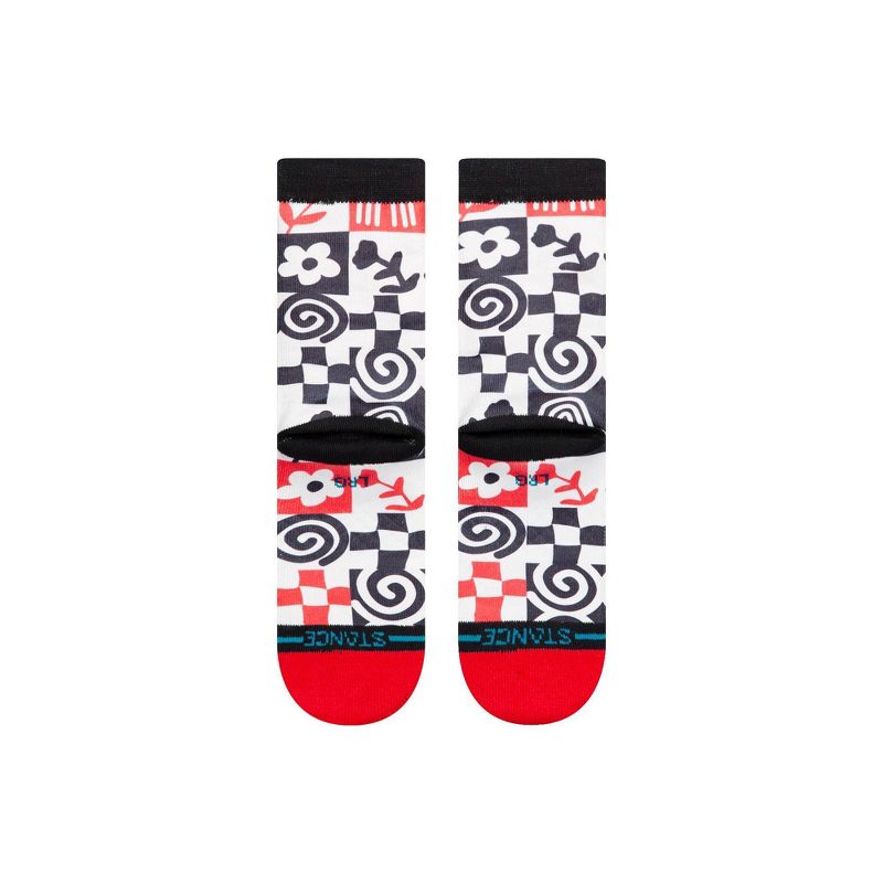 Stance Kids&#39; Icon Crew Socks - Black/White/Red L, 4 of 11
