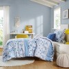 Okak All Size 5-Piece Full-print Floral Striped Bed Comforter Set with Decorative Pillows,Comfortable Lightweight Quilt Bedding Sets,Machine Washable - 3 of 4