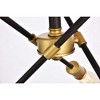 Elegant Lighting Axel Collection Flushmount D17.1 H16.6 Lt:6 Black and Brass Finish - 4 of 4