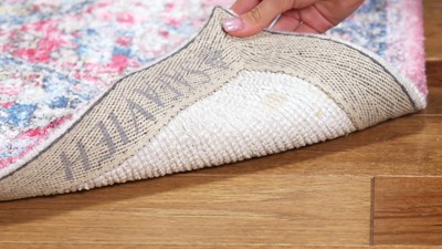 Saffron 3' x 5' Blue and Rust Handmade Wool Cotton Rug