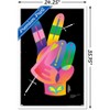 Trends International Jason Naylor - Peace Sign Hand Framed Wall Poster Prints - 3 of 4
