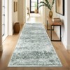 Boho Entryway Runner Rug Washable Non Slip Non Shedding Area Rug, Soft Low Pile Vintage Floor Carpet for Hallway and Kitchen - 2 of 4