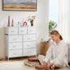 SKRAN Tall Fabric Clothes Cabinet Storage Organizers with 9 Drawers And Wood Top Surface Table Chest Of Drawers, Living Room, Hallway, Porch - 2 of 4