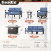ALAULM Aluminum Patio Furniture Set Modern Metal Outdoor Conversation Sets w/45in Propane Fire Pit Table, Swivel Rocking Chairs w/5.1 Inch Cushion - 2 of 4