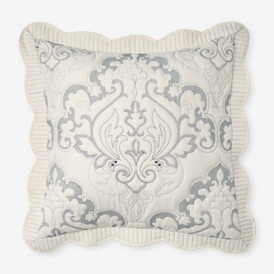 BrylaneHome Amelia Euro Sham - Euro, Ivory Navy