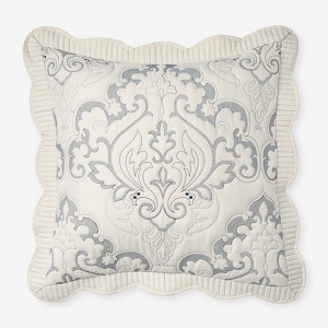 BrylaneHome Amelia Euro Sham - Euro, Ivory Navy - 1 of 3