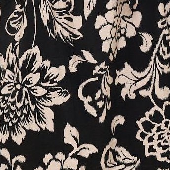 black white floral