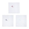 Umo Lorenzo Men's Cotton Boxed Initial Alphabet Handkerchiefs (Pack of 3) - 3 of 4