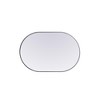Elegant Lighting Metal Frame Oval Mirror, 24x36 Inch, Silver Finish - 3 of 4