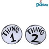 HalloweenCostumes.com One Size Fits Most   Dr. Seuss Thing 1 & Thing 2 Large 2 piece Iron On Patch Set for Kids and Adults,  Black/White - 3 of 4