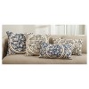 14"x23" Oversize Montpellier Floral Design Lumbar Throw Pillow Gray - Saro Lifestyle - image 2 of 3