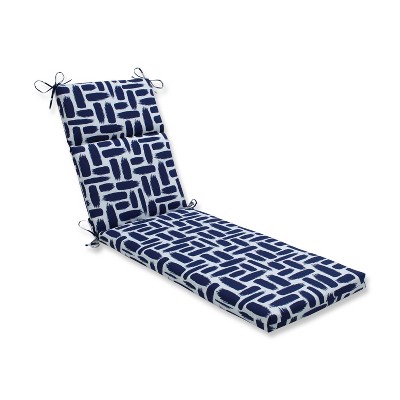 Baja Nautical Chaise Lounge Outdoor Cushion Blue - Pillow Perfect