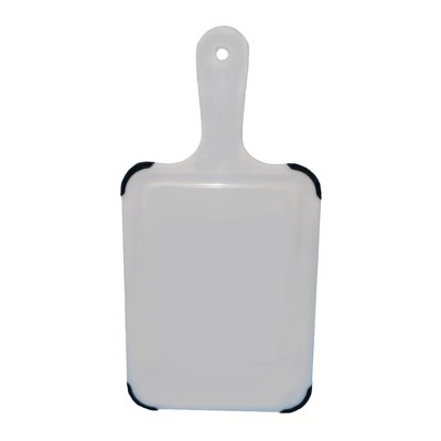 Grande Epicure White Polypropylene Rectangular Cutting Board with Black Trim, 6.5 x 13 Inch
