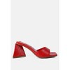 Trinity Triangle Croc Pattern Block Heel Sandals Women - 2 of 4