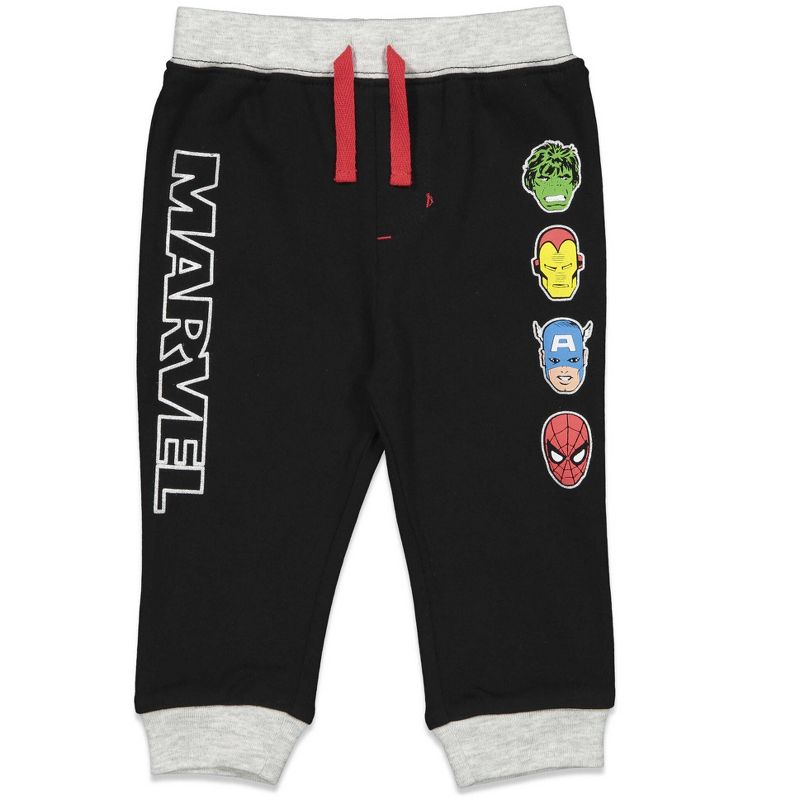 Marvel Avengers Hulk Black Panther Captain America Baby 2 Pack Pants Newborn to Infant, 2 of 9