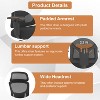 FDW Big and Tall Office Chair Ergonomic Mesh Chair with Lumbar Support and Adjustable Headrest Breathable and Comfortable for Work, Black - 3 of 4