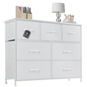NicBex Dresser for Bedroom,Chest of Drawers with Fabric Bins and Black Metal Handles Design,Fabric Storage Dressers for Bedroom - 1 of 4