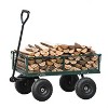 VYNXARIA Wagon Cart Garden cart trucks make it easier to transport firewood (Green) - 3 of 4