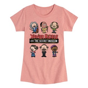 Girls' - Xavier Riddle and the Secret Museum - Historical Grid Fitted Short Sleeve Graphic T-Shirt - 1 of 3