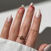 LOVELAY CREATIONS French Tip Medium Almond Press-On Nails with Cherry Designs - 4 of 4