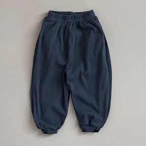 MyKids-USA Children's Summer Unisex Solid Color Thin Breathable Pants Casual Kids Trousers - 1 of 4