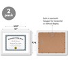 Diploma Frame - 11x14 with 8.5x11 Mat for Diploma - Wood + Glass - 2 of 4