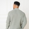Men's  Organic Mock Neck Cardigan Stitch Sweater, Adult - 3 of 4