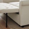 PAGED Pull-Out Sofa Bed Velvet Convertible Loveseat Sleeper Sofa Couch with 2 Lumbar Pillows, Silver Nail Head Trim for Living Room - 4 of 4