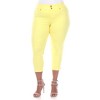 Women's Plus Size Capri Jeans - White Mark - 2 of 4