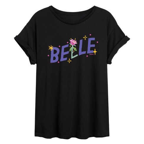 Women's - Disney - Belle Type Oversized Graphic T-Shirt - image 1 of 4