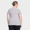Women's Slim Fit Short Sleeve Ribbed Scoop Neck T-Shirt - A New Day™ - 2 of 3