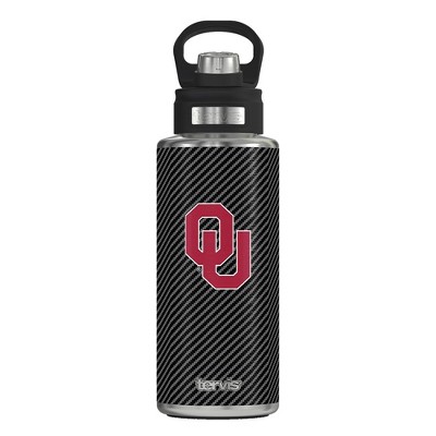 NCAA Oklahoma Sooners 32oz Carbon Fiber Stainless Steel Water Bottle