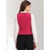 INSPIRE CHIC Women's V Neck Sleeveless Retro Waistcoat Vest - 3 of 4