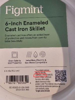 6 Enameled Cast Iron Skillet Light Gray - Figmint™