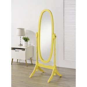 Roundhill Furniture Traditional Queen Anna Style Wood Floor Cheval Mirror - 1 of 4