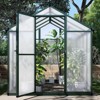 Garvee Greenhouse for Outdoors, Aluminum Alloy & Polycarbonate Green House with Windows Vent, for Patio, Backyard, Garden - 3 of 4