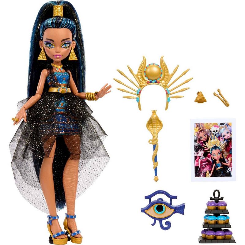Monster High Cleo De Nile Fashion Doll in Monster Ball Party Dress with Accessories, 1 of 10