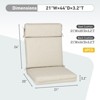 Aoodor Outdoor High Back Dining Chair Cushion Set, Water Proof & Stain Resistant Polyester Fabric Cover with Ties and Zipper, Set of 4 - 4 of 4