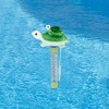 Northlight 9" Green and Yellow Turtle Family Floating Swimming Pool Thermometer with Cord - 3 of 4