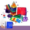 Playmags 100-Piece Magnetic Tiles Building Blocks Set, 3D Magnet Tiles for Kids - image 3 of 4