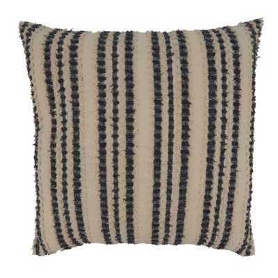 Saro Lifestyle Striped Design Throw Pillow With Down Filling