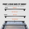 VEVOR Roof Rack Cross Bars, Compatible with 2011-2021 Jeep Grand Cherokee with Grooved Side Rails, 200lbs Load Capacity, Aluminum Crossbars, Black - 4 of 4