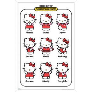 Trends International Hello Kitty - Current Happiness Framed Wall Poster Prints - 1 of 4