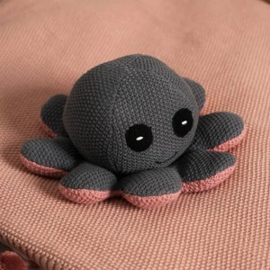 TopComfy Baby and Toddler Learning Toys Knitted Stuffed Octopus Soft Toy 8 Flexible Tentacles Baby Toy Ocean Toy For Toddlers, Gray, 10"*4.5"*2" - 1 of 4
