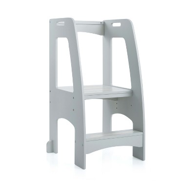 Guidecraft Kids' Tower Step-Up: Children's Adjustable Kitchen Helper, Wood Montessori Learning Toddler Tower with Safety Rail